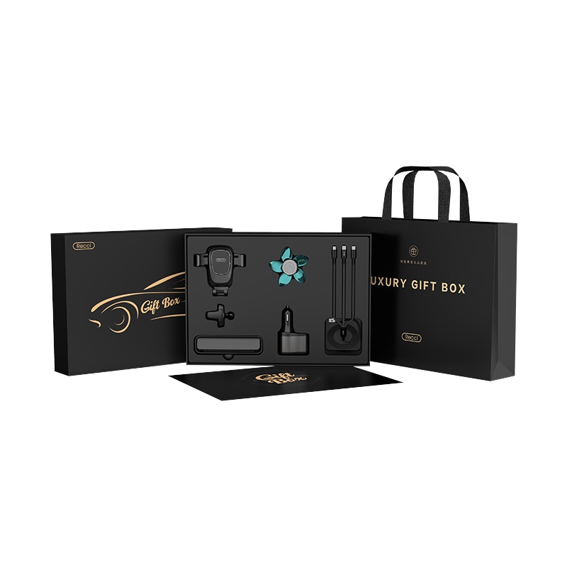 爱车礼盒 RGB-N04 车载充电器一拖三数据线停车牌套装(单位:套)