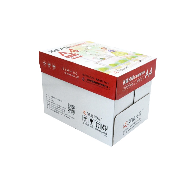 莱盛光标复印纸 A4, 80g 单包装500张/包,8包/箱