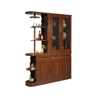 月影梳桐胡桃木实木间厅柜客厅隔断柜玄关酒柜家具现代中式简约门厅柜