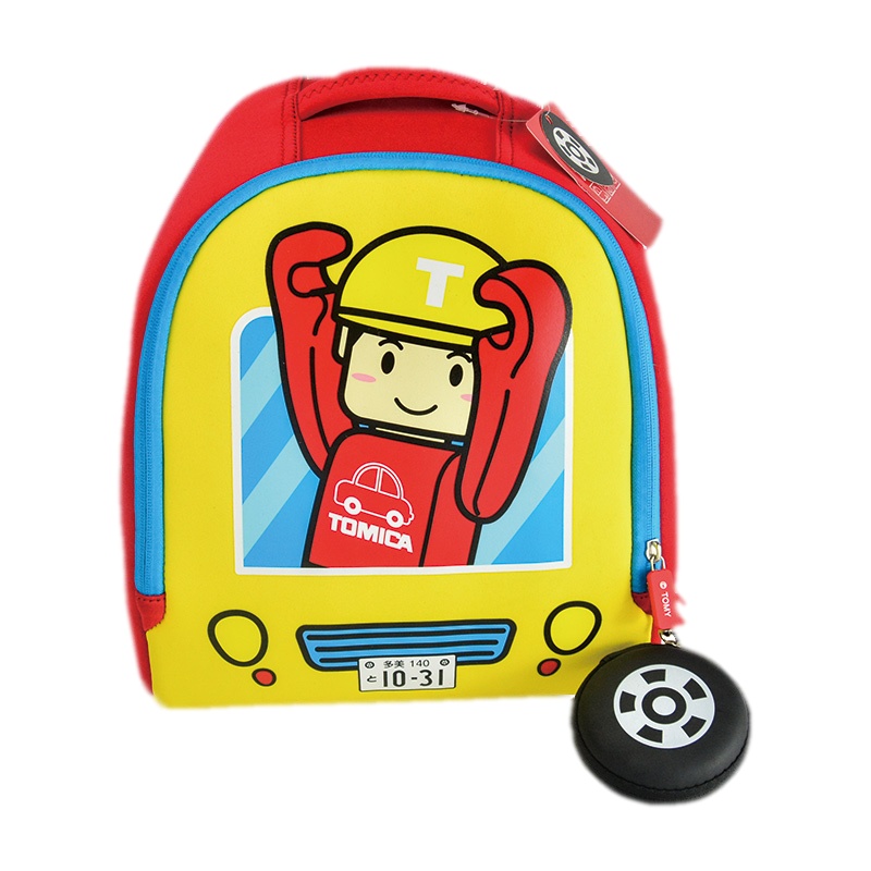 TOMY多美卡幼儿园书包男女孩子卡通小汽车儿童背包轻便透气3-5岁
