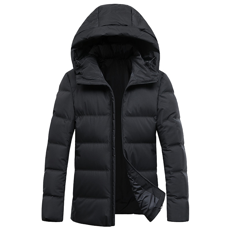 鸭鸭 90鸭绒羽绒服男士新款秋冬季短款连帽男士时尚羽绒服外套
