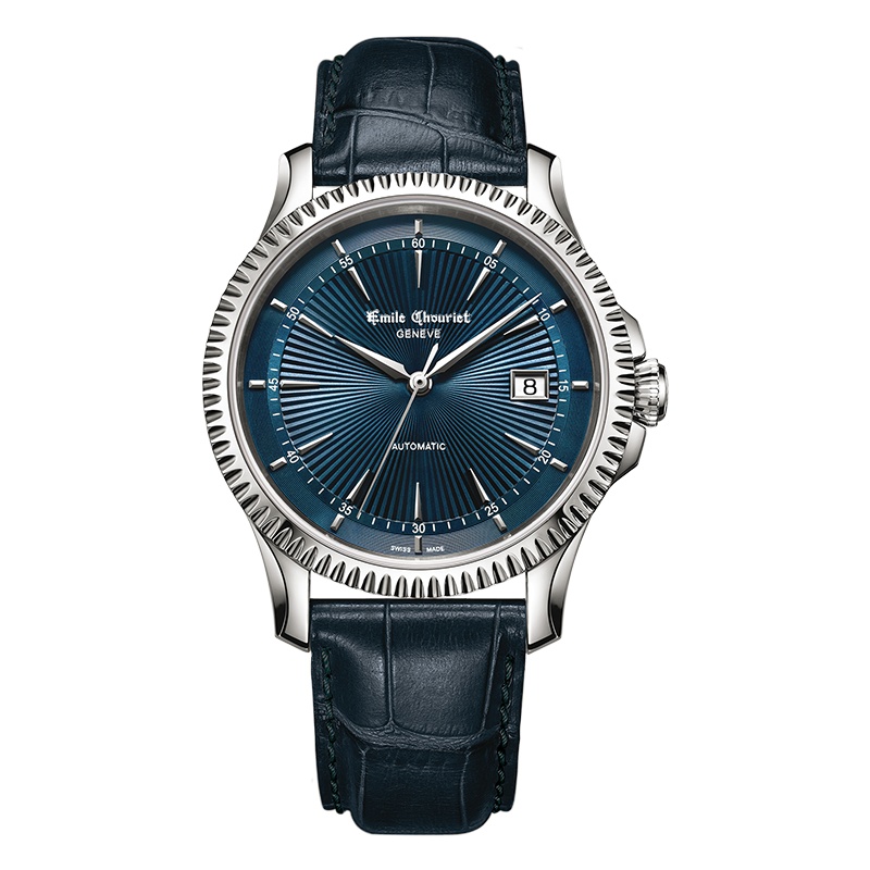 艾米龙(Emile Chouriet)手表时光之翼系列牛皮表带机械男表08.1155.G.6.6.98.2