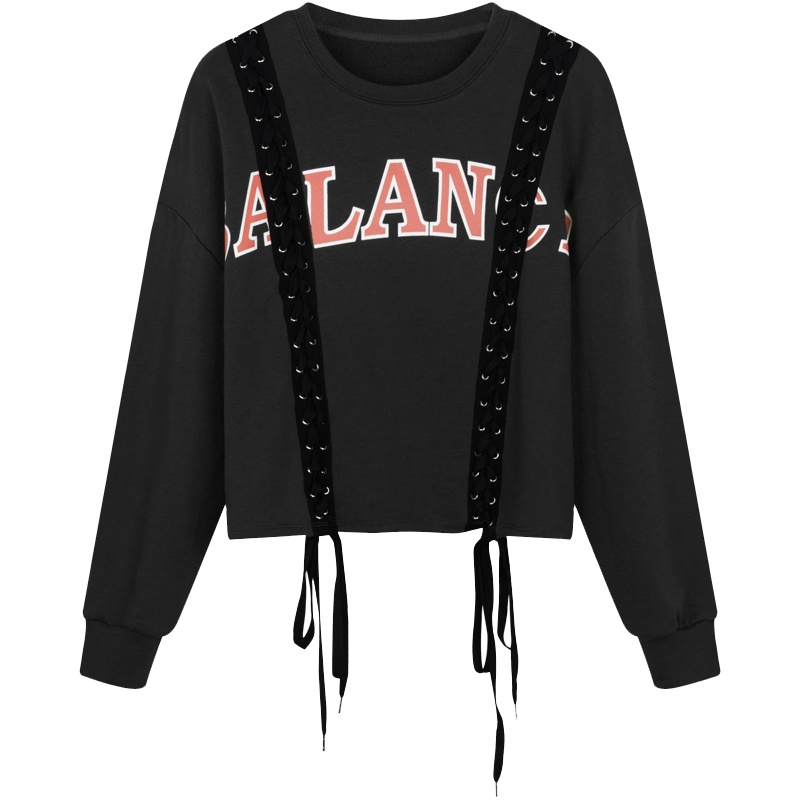 La Babite卫衣套头薄款新款春宽松丧系女装外套港味红色上衣潮ins60300266