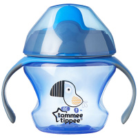 汤美星(Tommee Tippee)00552 初级鸭嘴杯蓝色 宝宝学饮杯带可拆卸手柄方便清洗不含双酚A
