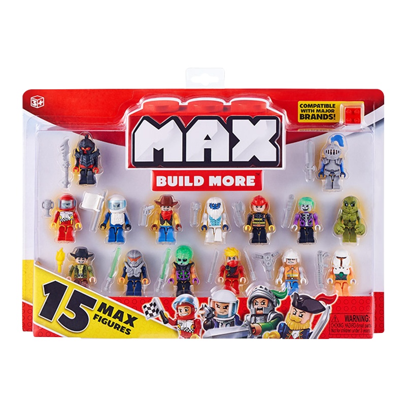 ZURU MAX BUILD MORE 儿童积木玩具益智拼接多功能玩具 麦克斯人偶套装 套装3844A