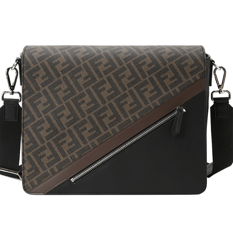 预售FENDI 芬迪 男士手拿包 FF标识老花款7VA521