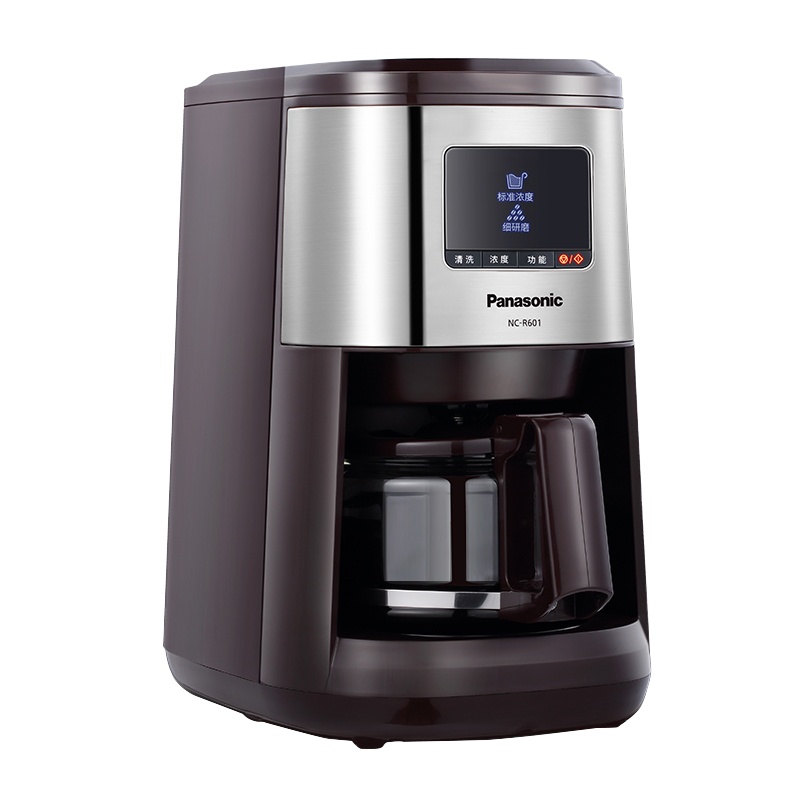 松下(Panasonic)磨豆豆粉咖啡机 现磨美式 豆粉一体 现煮现磨 自动清洗 咖啡机 NC-R601W