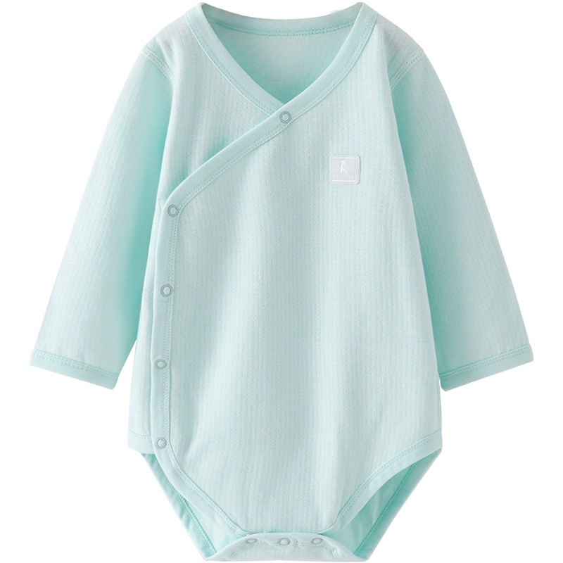 童泰(TONGTAI)2020年四季新款3-18月婴儿男女宝宝纯棉蛤衣男女宝宝偏开按扣家居连体衣爬服儿童内衣