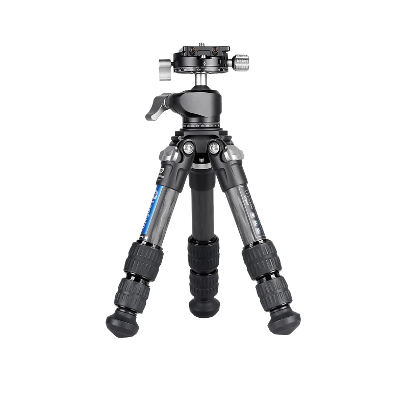 徕图leofoto LS-223C+LH-25R 单反爬楼风光摄影三角架 桌面碳纤维三脚架