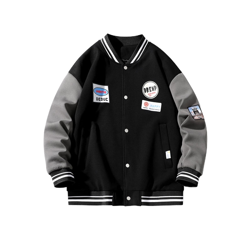 DEBRAND夹克简约日系2022新款春季棒球服男褂子网红欧美刺绣外套