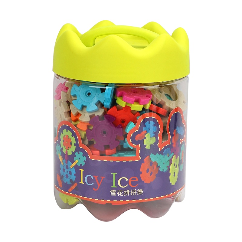 纽奇(Nukied)儿童积木玩具雪花片大号加厚可内嵌拼插积木2-6岁男孩女孩玩具益智拼装 [加厚大号雪花片108件套]