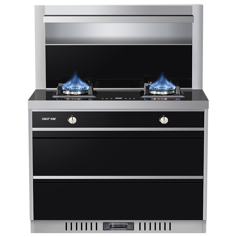 先科(SAST)T6-1 天然气 17(m3/min)强劲吸力无油烟 智能触控更便捷 五效合一 一机多用 集成灶