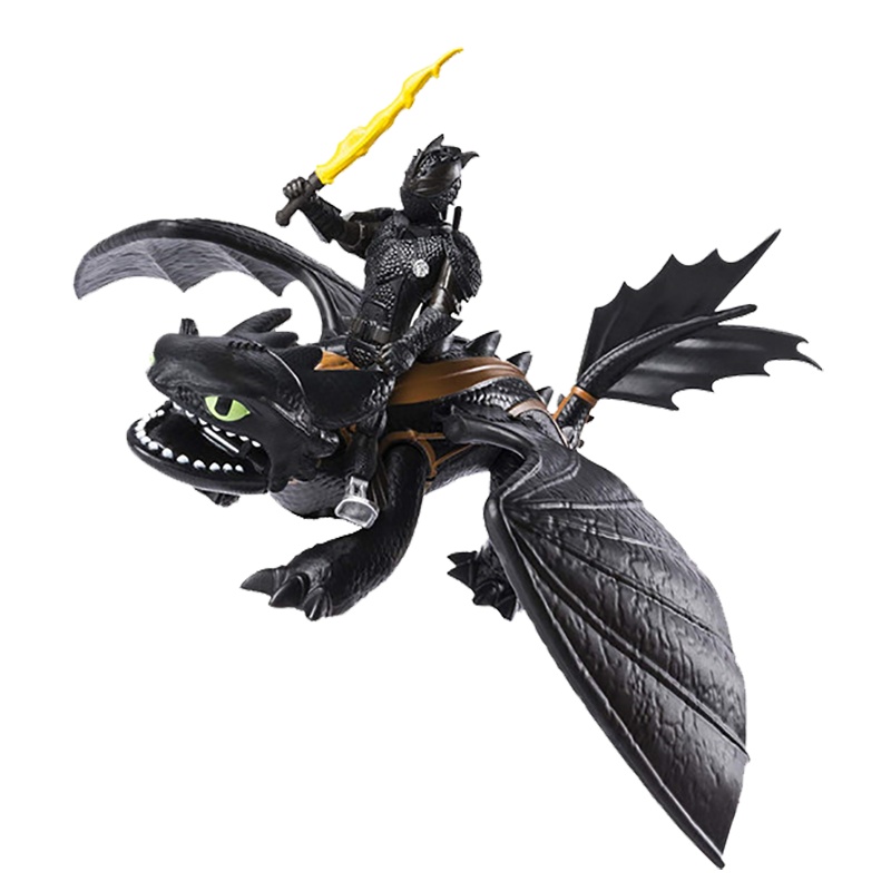 驯龙高手3 小嗝嗝与无牙仔夜煞套装 玩具模型手办摆件