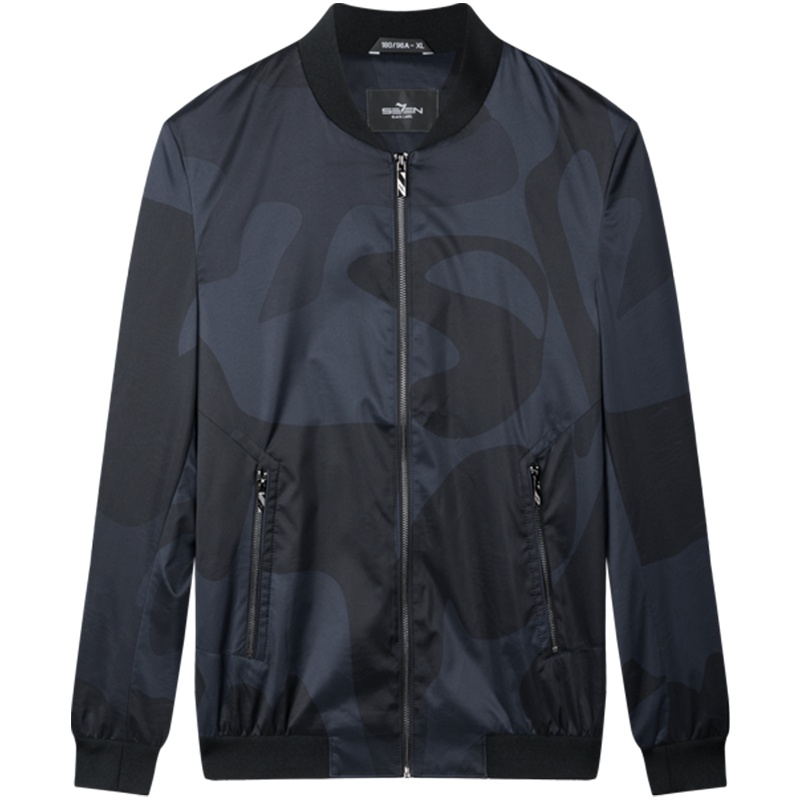 柒牌SEVEN男装2020茄克春季商务休闲男士夹克迷彩印花棒球领外套