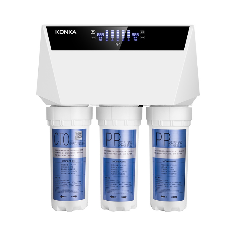 康佳(KONKA)厨下式家用净水器KRO-S500(K6) 500G大通量 即滤即饮 2:1超低废水比