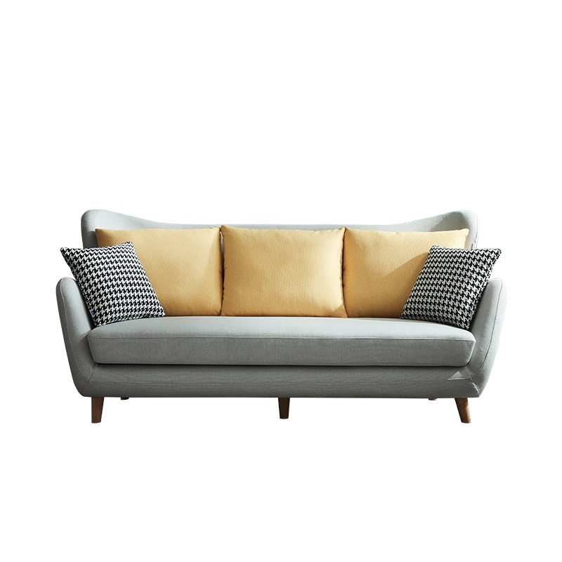 左右沙发简约现代客厅布艺沙发组合小户型出租房经济型三人轻奢可拆洗公寓沙发家具DZY6020