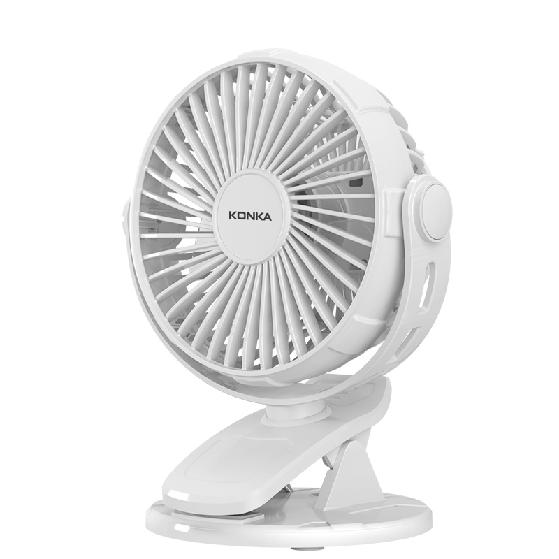 康佳(KONKA) 台夹扇 电风扇台式落地小风扇节能低噪摇头机械控制2档正常风风扇 电扇转页扇KF-02U90B-C