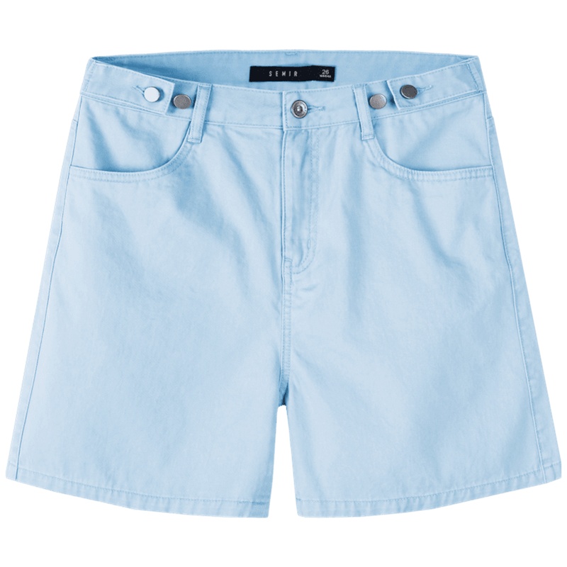 【满198减100预估价：54】森马短裤女夏宽松阔腿裤高腰显瘦女裤小个子裤子休闲裤潮粉色ins