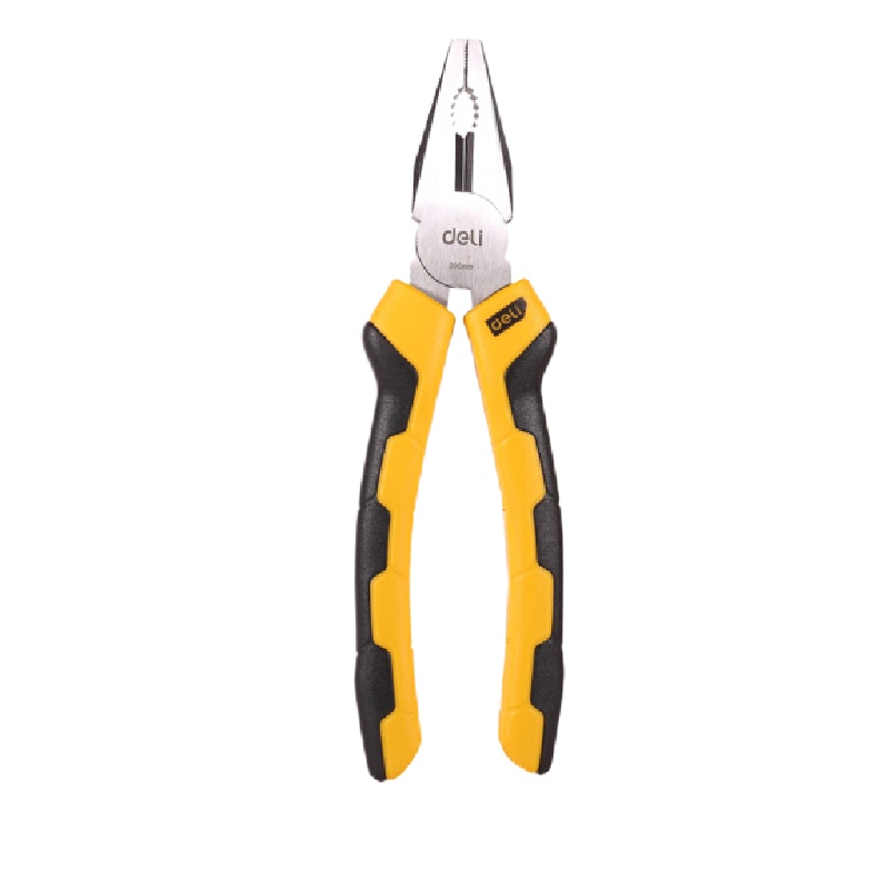 得力(deli) 双色胶柄钢丝钳老虎钳8英寸 /DL2008