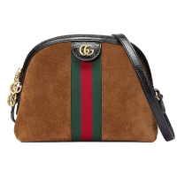 [海外直邮]GUCCI 古驰19新款栗色麂皮复古小号单肩包斜挎包499621 D6ZYG 2863