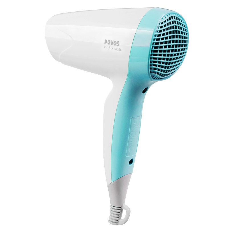 奔腾(POVOS)便携式电吹风 PH1205 二档吹风模式 冷热风护发 过热保护 使用安心 850W功率,宿舍不跳闸