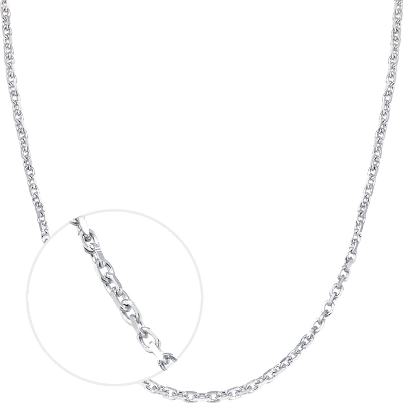 周生生(CHOW SANG SANG)Pt950铂金项链百搭素链计价