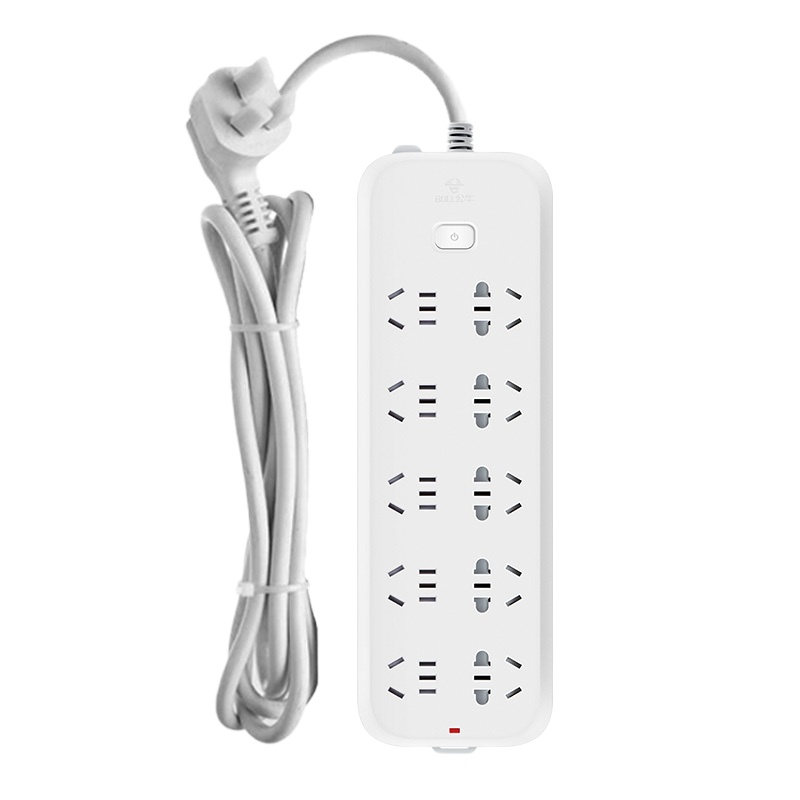 公牛 插座/插线板/防触电多功能3米5米电源加长插座多孔8孔10插孔位延长线插排 十孔位3米 B50A0