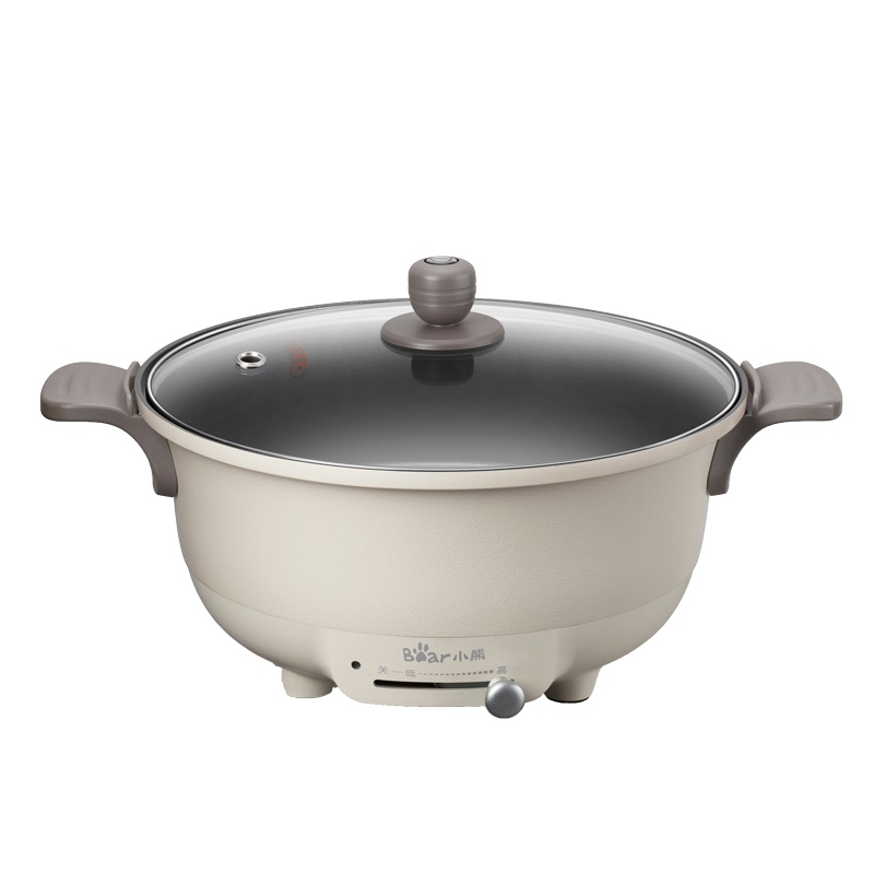 小熊(Bear)电火锅 DHG-B50F1 家用5L大容量多功能电热锅韩式涮烤一体锅炒锅温度调节防干烧断电苏宁自营
