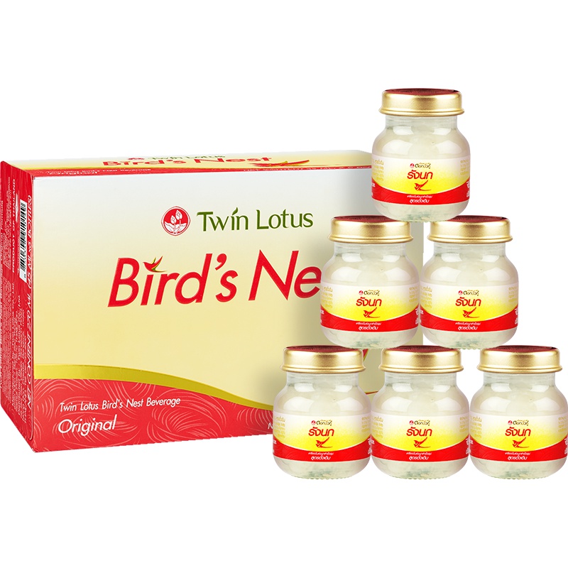 [女神的滋补好物]TwinLotus双莲 即食燕窝 原味冰糖型 45毫升*6瓶/盒 泰国进口 白燕
