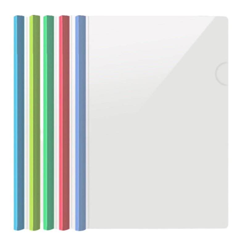 [精选]广博WJ6332 加宽加厚透明磨砂A4抽杆文件夹 5只/包 (20包价格)