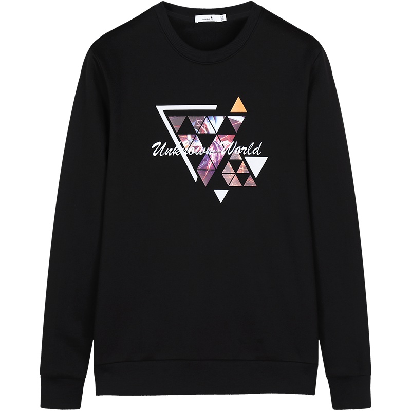 与狼共舞卫衣男圆领2019秋季新款韩版潮流上衣修身男士长袖T恤XK