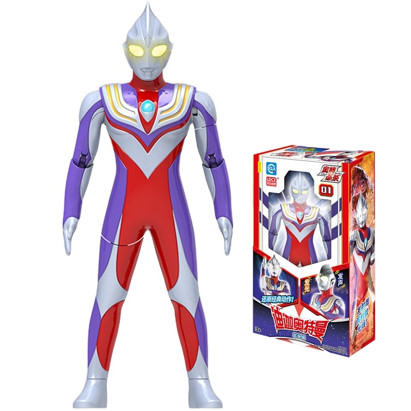 正版玩具发光人偶奥特必杀蛋迪迦艾克斯捷德黑暗银河变形宇宙咸蛋超人战士怪兽 奥特必杀-迪迦奥特曼