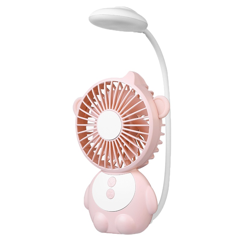 2020新款猴精灵台灯小风扇 大风力静音充电学生USB迷你桌面风扇