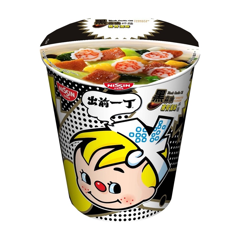 出前一丁杯麵 黑蒜油豬骨湯味 70克