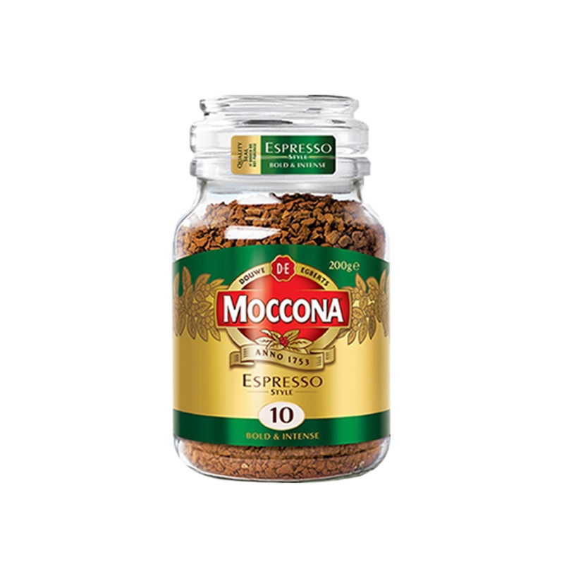 荷兰进口摩可纳黑咖啡10号意式浓缩深度烘焙冻干黑咖啡200g瓶装