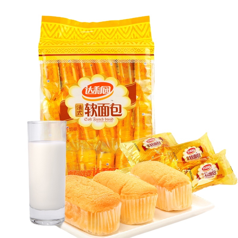 达利园 法式软面包香奶味720g(360gx2袋) 小面包营养早餐点心糕点休闲零食