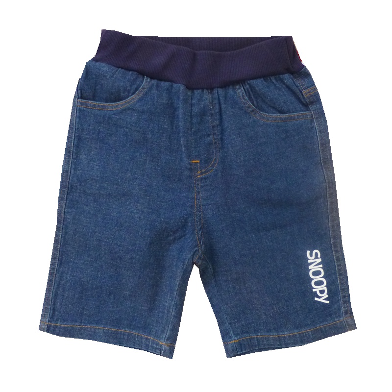 史努比(SNOOPY)童装专柜正品儿童五分裤新款夏季薄款深蓝色2-13岁中裤男童纯棉牛仔短裤休闲半裤90-140cm