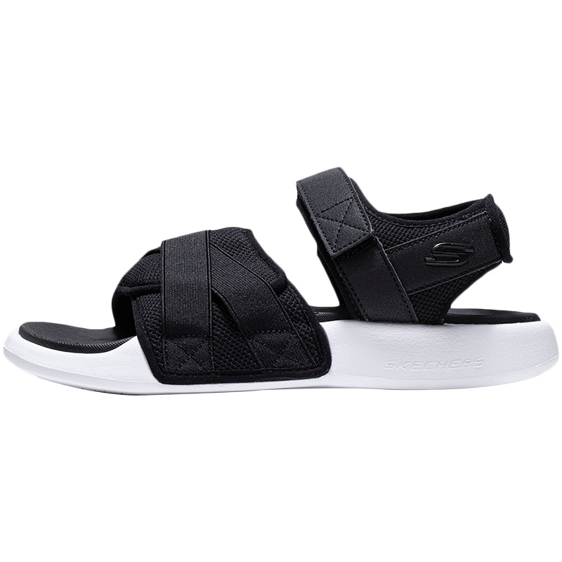 Skechers斯凯奇男鞋2021夏季新品魔术贴搭带露趾凉鞋沙滩鞋51731