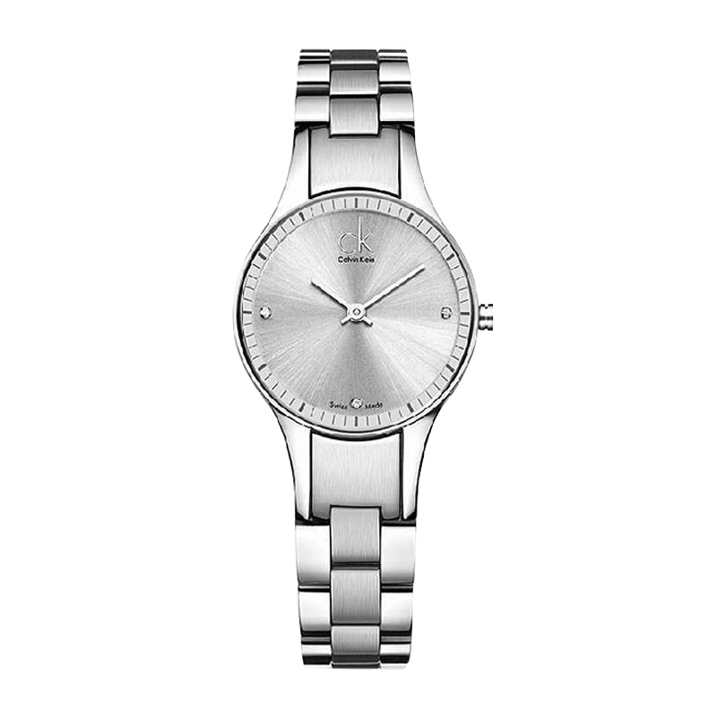 ck手表女士时装表 简约表盘时尚带钻钢带防水石英表 镶钻 K4323141
