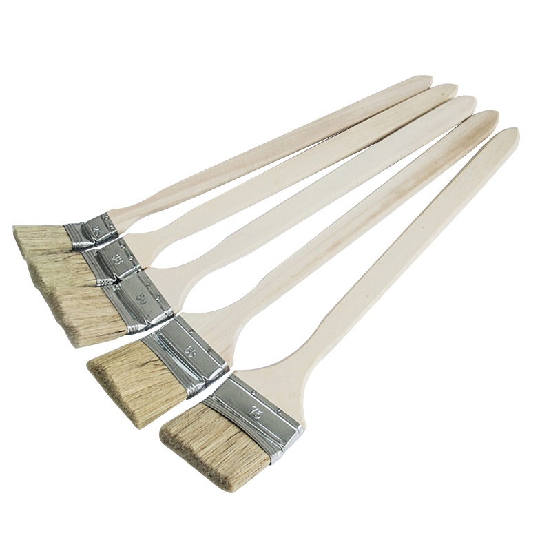 海斯迪克 gnjz-247 工业船用直柄弯头刷 长柄毛刷耐溶剂油漆刷 清洁扫灰猪鬃毛刷子