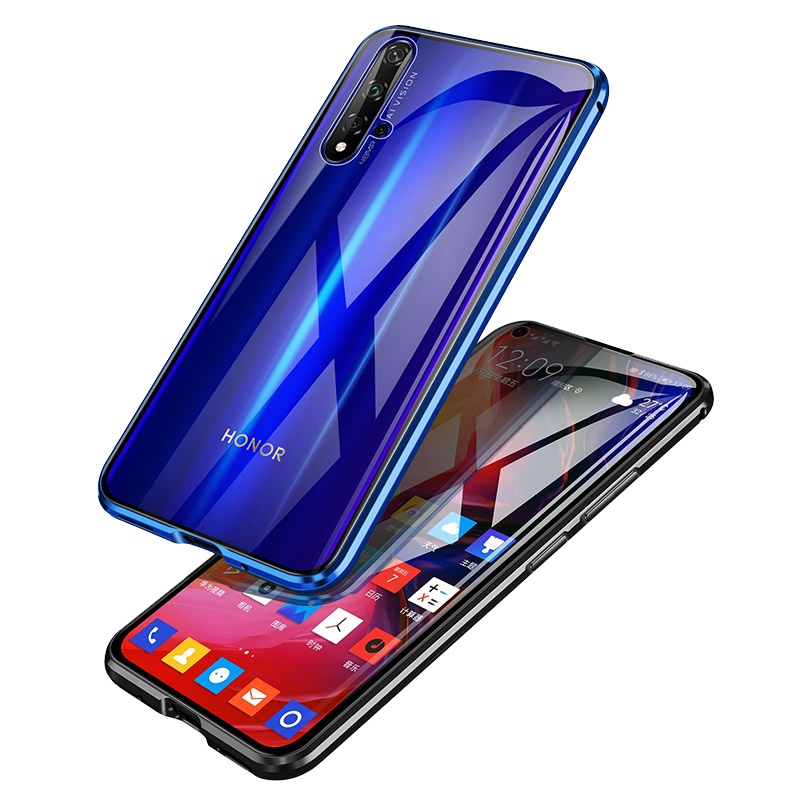 可波 荣耀30手机壳honor 30pro磁吸透明v30双面玻璃20pro金属全包防摔v20个性潮流20i创意全包壳