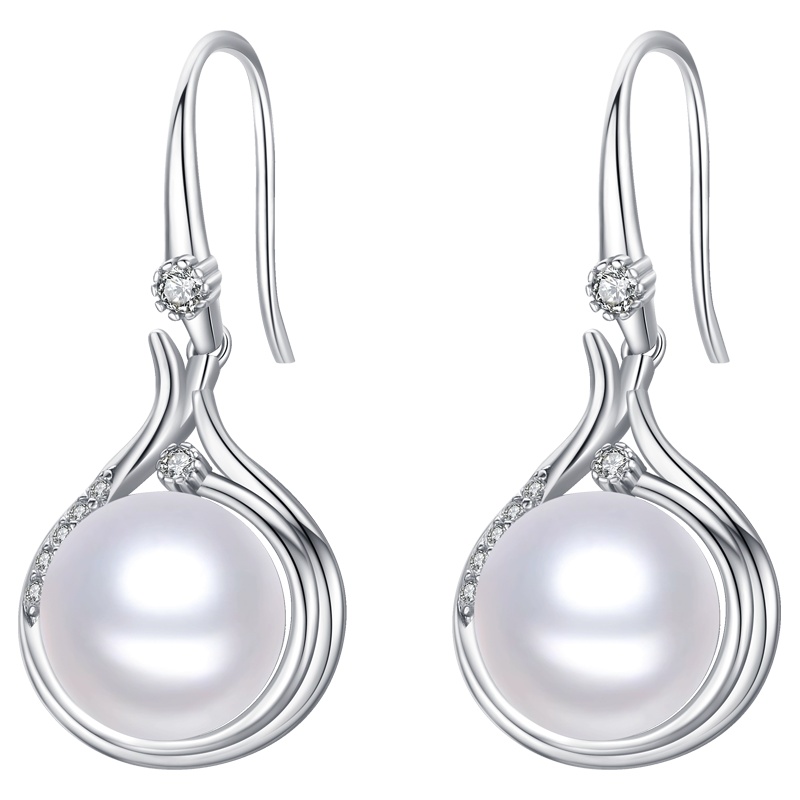 佰色传情BRIR淡水珍珠耳饰纯银耳吊2020年新款耳环