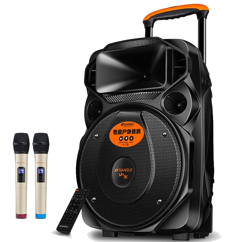 山水（SANSUI） A12-66 12英寸重低音广场舞拉杆音箱蓝牙户外便携式移动舞台音响大功率扩音 旗舰版