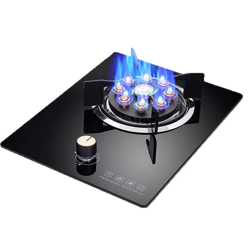   单灶嵌入式黄金蛋天然气煤气灶液化气灶台式炉具家用 _B03防爆玻璃熄保钢盖经济款_液化气