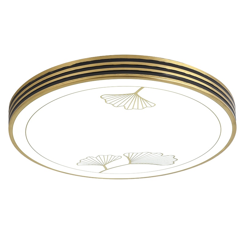 辛羽led吸顶灯圆形卧室灯简约现代阳台房间灯全铜客厅灯北欧灯具