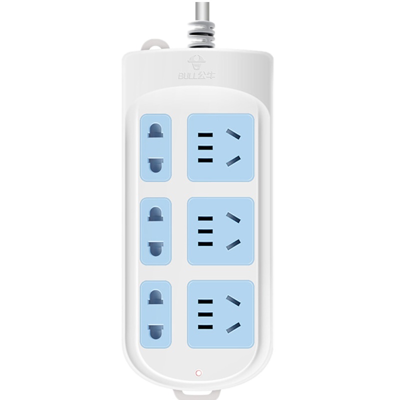 公牛(BULL) 新国标GN-102 6位1.8米无开关插座/插线板/插排/排插/接线板