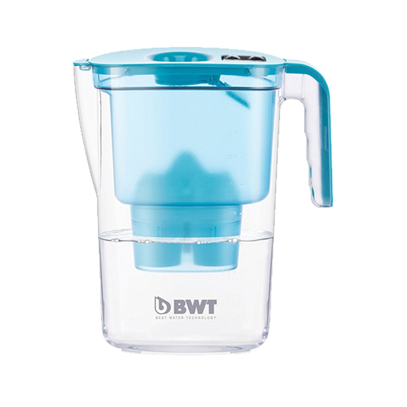 【镁离子家用】倍世（BWT）Vida手动2.6L 办公室台上式滤水壶净水器 饮水机净水机过滤 1壶1滤芯德国进口 蓝色
