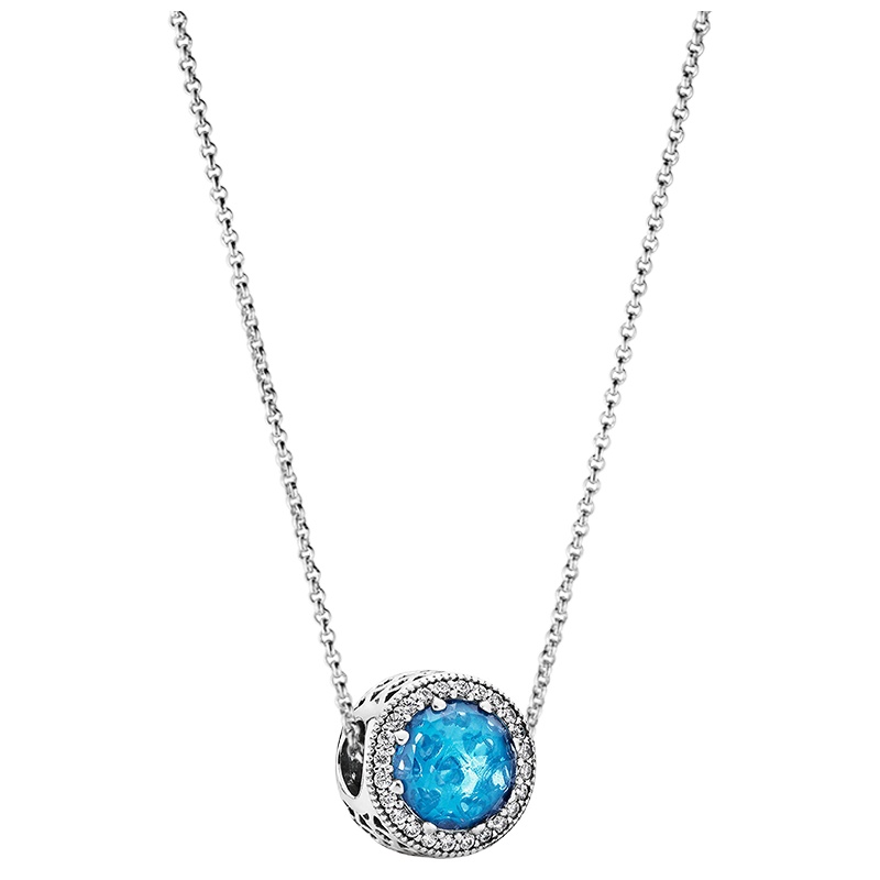 PANDORA潘多拉 925银项链经典猫眼石项链成品套装项链