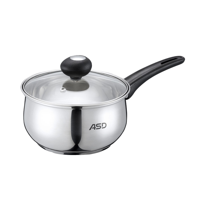 云南爱仕达16cm不锈钢复底奶锅C1916电磁炉通用