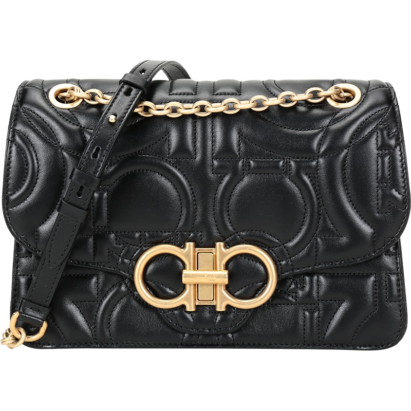 Salvatore Ferragamo 菲拉格慕 女士 牛皮GANCINI手提单肩斜挎包大号 21H168